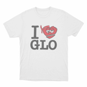 I Love Glo Heart Unisex T Shirt White